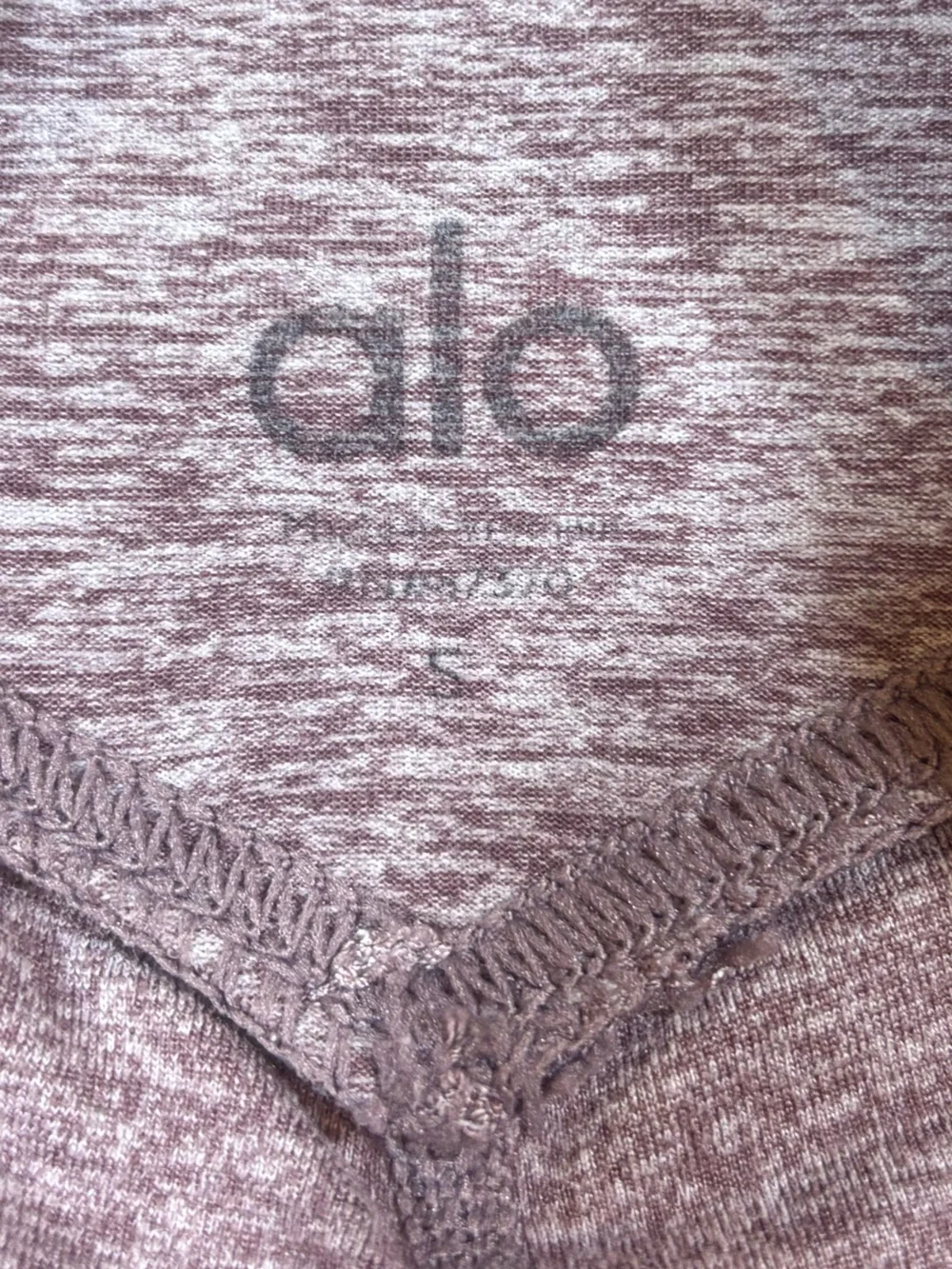 ALO Yoga Colorblock High-Waist Athletic Leggings Pink Purple Gray Womens Small